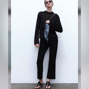 NWT Zara Flared Cropped High Waist TRF Jeans